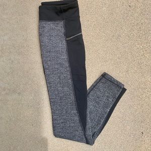 Athleta Girl Black and Gray Leggings with Pockets